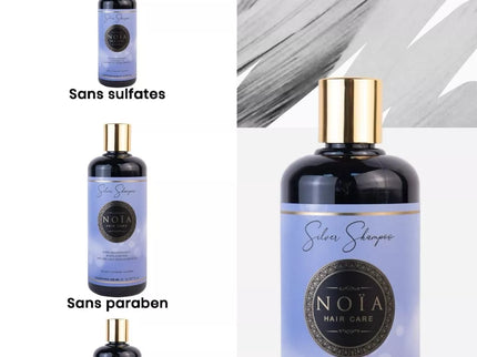 Shampoing Silver Anti-jaunissement pour cheveux méchés/gris-blancs/blonds-500ml