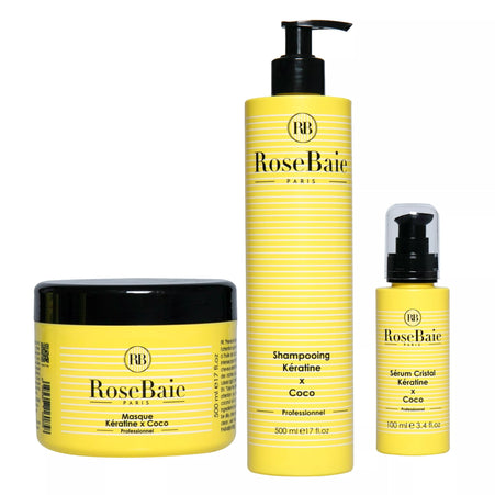 Rosebaie Gamme Coco Shampoing  500ml /Masque  500ml /Sérum  100ml