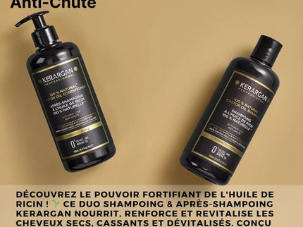 Kerargan - Duo Anti-Chute Shampoing & Après-shampoing Huile de Ricin - 2x500ml