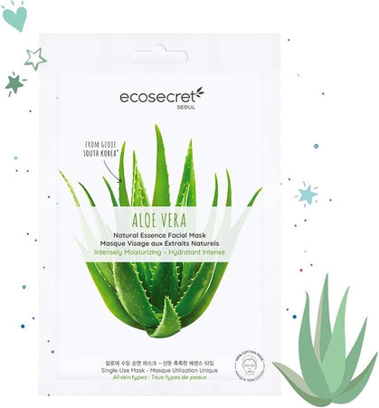 ECO SECRET MASQUE VISAGE ALOE VERA - 1 Masque Tissu