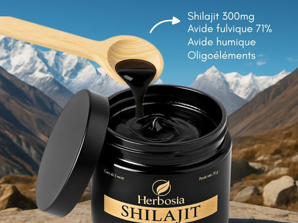 Shilajit Himalaya Naturel 50 g – Résine Authentique Pure | 71% Acides Fulviques + Minéraux Essentiels | Qualité Testée en Laboratoire | Tradition Ayurvédique