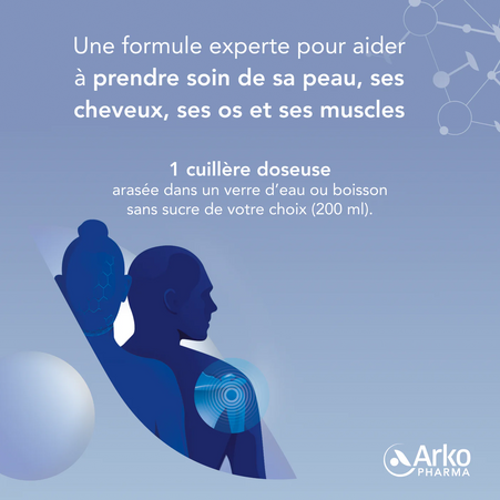 ARKOPHARMA COLLAGÈNE Peau Cheveux Os et Muscles - Poudre 260g