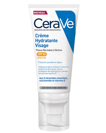 CERAVE Crème Hydratante Visage SPF50 - 52ml