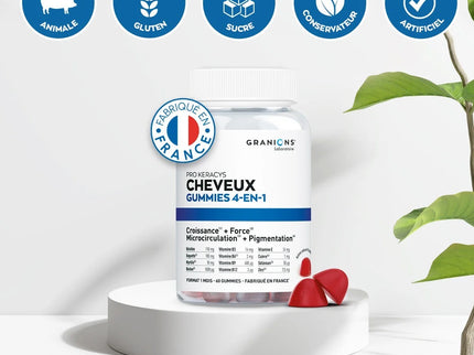 GRANIONS PRO KERACYS Cheveux 4 en 1 - 60 Gummies