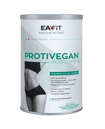 EAFIT PROTIVEGAN Protéines Végétales Saveur Chocolat Noisette - 450g